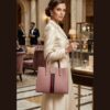 Business Women's Premium PU Leather Structured Top Handle Handbag